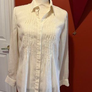 Coldwater Creek Gold Shimmer Long Sleeve Blouse